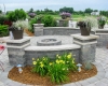 Forever Green Coralville Iowa Retaining Walls seating wall patio fire pit