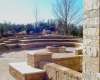 Forever Green Grows Coralville Iowa Fire Pits limestone seat wall retaining wall