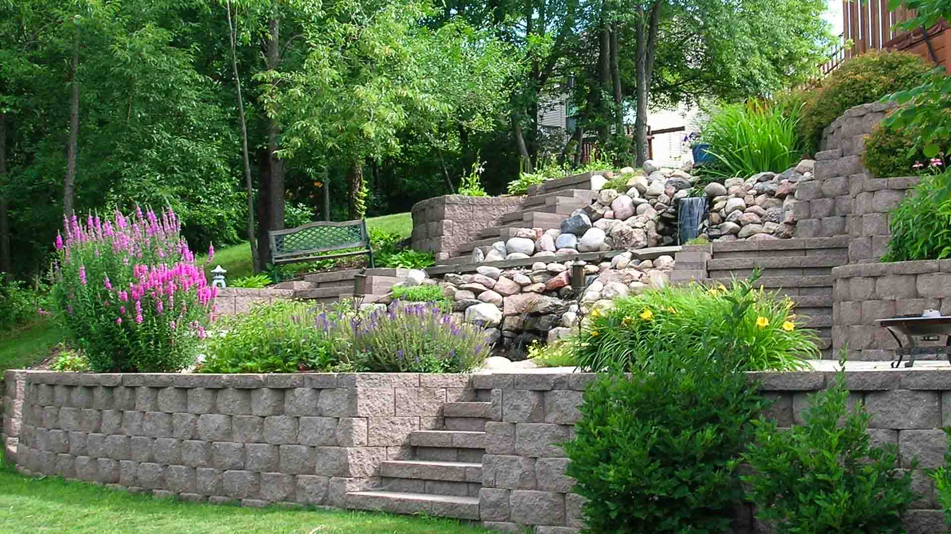 Forever Green Coralville Iowa retaining walls patio landscaping iowa city home slider