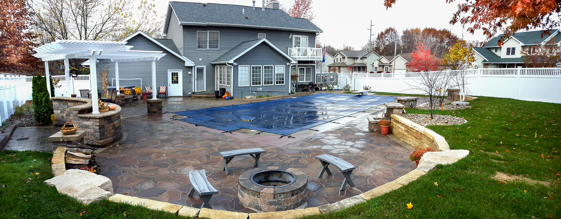 Forever Green Coralville Iowa Patios fire pit outdoor living