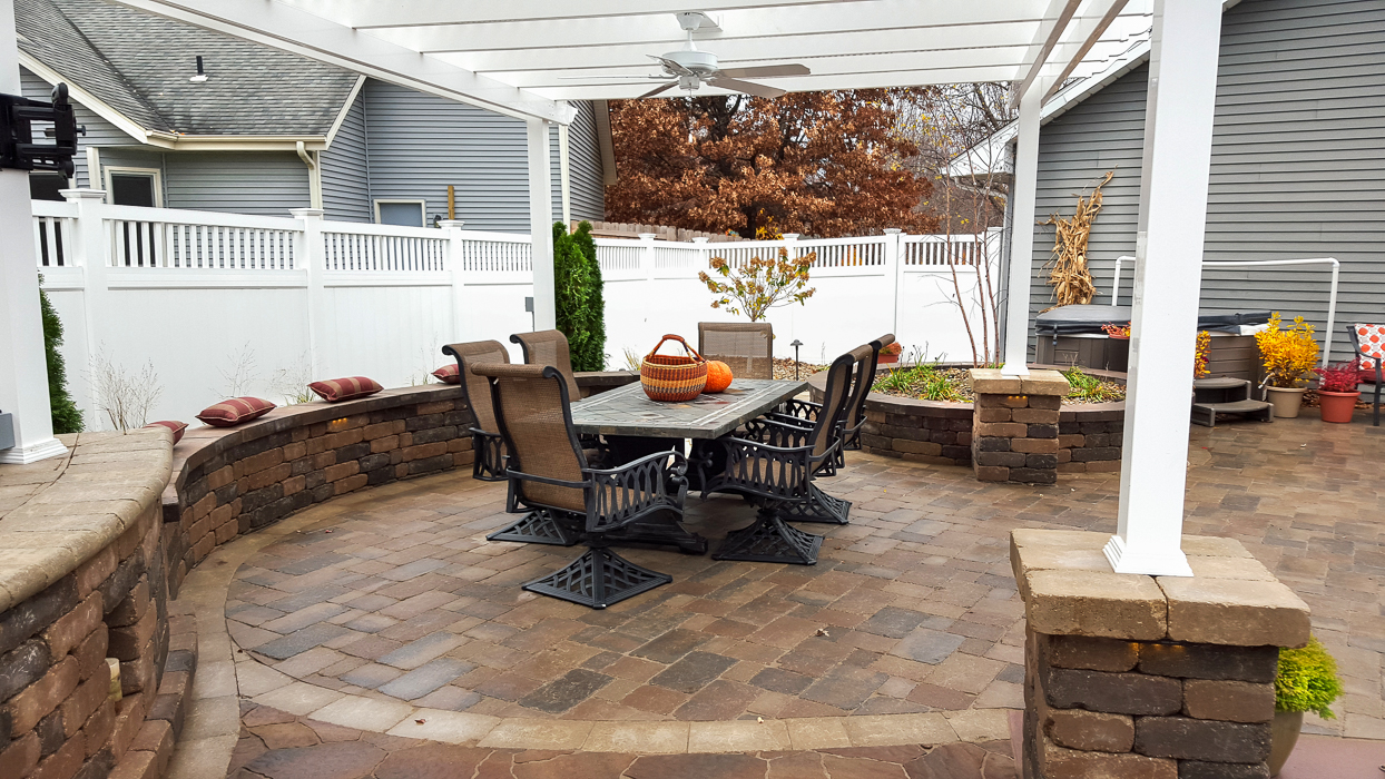 Forever Green Coralville Iowa Patios seat wall outdoor living