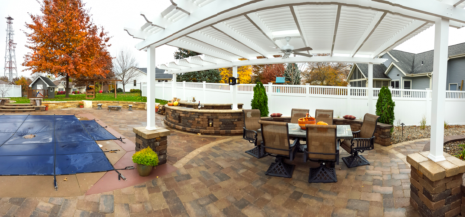 Forever Green Coralville Iowa Pergola Outdoor Cooking patio outdoor living pergola brick