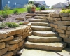 Forever Green Coralville Iowa Retaining Walls limestone wall steps