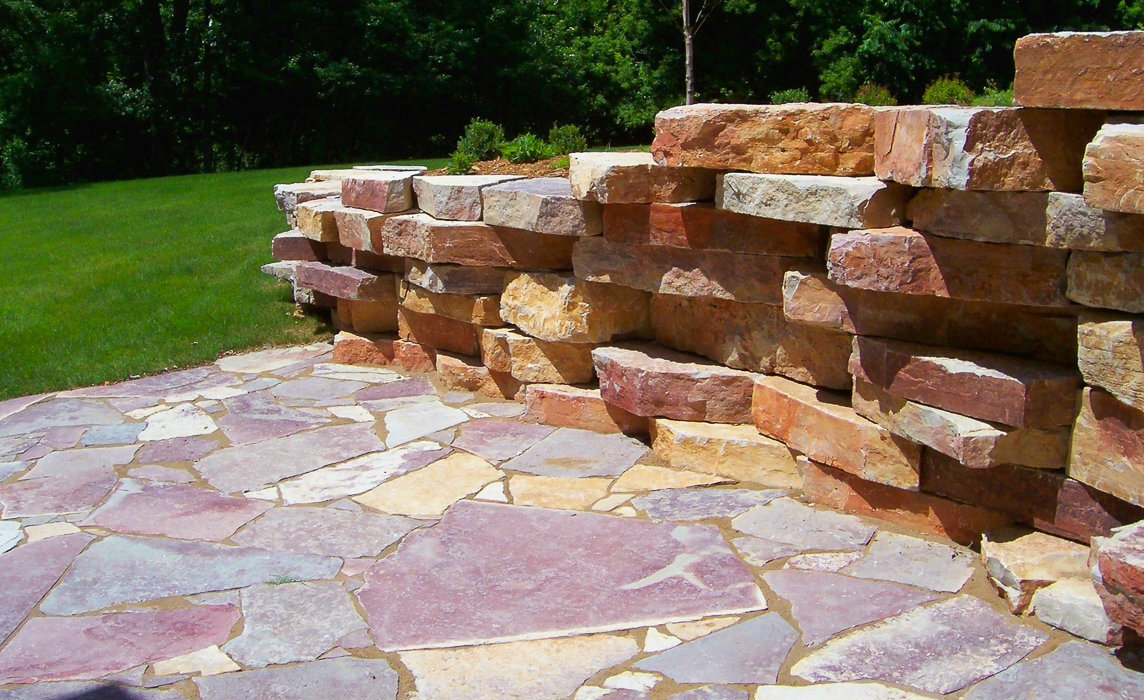 Forever Green Coralville Iowa Retaining Walls patio limestone walls