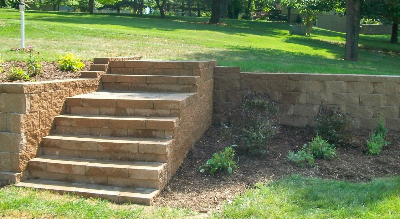 Forever Green Coralville Iowa Retaining Walls steps plants