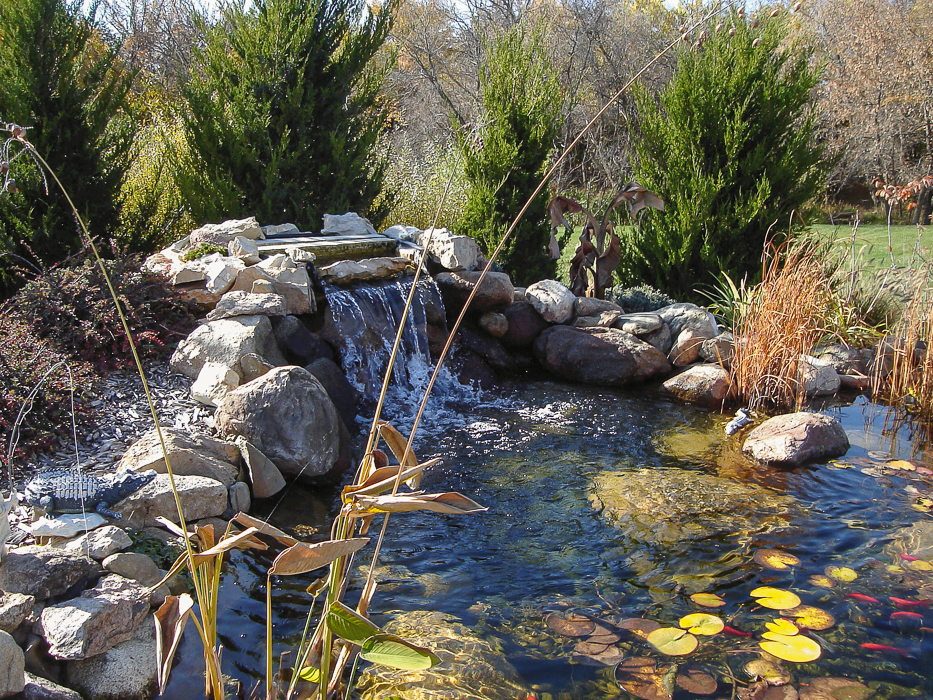Forever Green Coralville Iowa Water Features landscaping hardscapes natural pond Iowa City