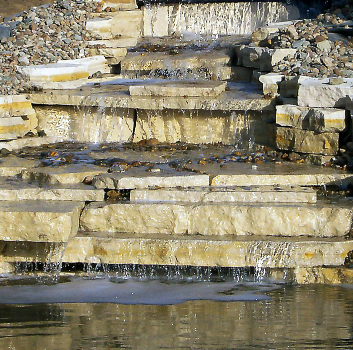Forever Green Coralville Iowa Water Features limestone