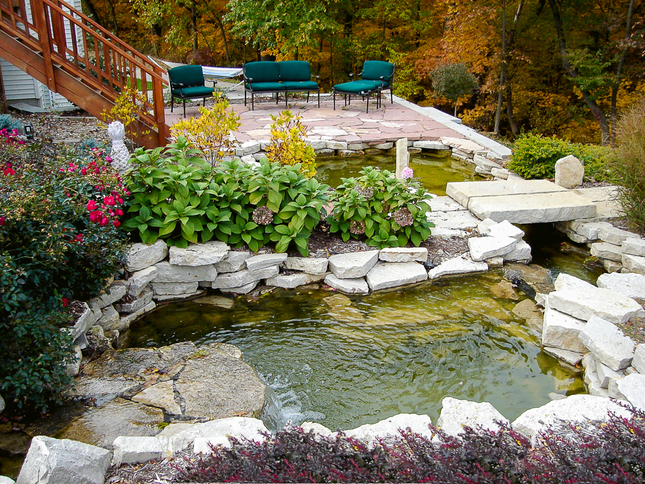 Forever Green Coralville Iowa Water Features pond bridge