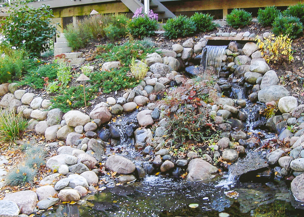 Forever Green Coralville Iowa Water Features waterfall natural pond