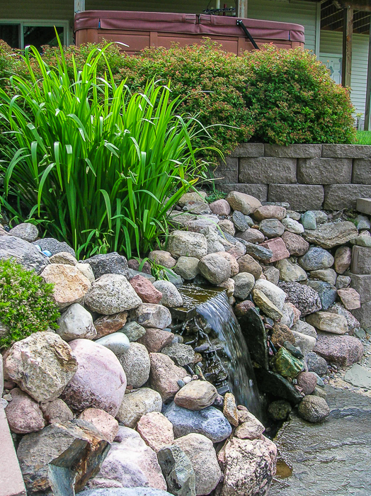 Forever Green Coralville Iowa Water Features waterfall stones