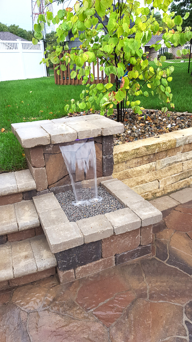 Forever Green Coralville Iowa Water Features waterfall