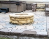 Forever Green Grows Coralville Iowa Fire Pits stone backyard steps