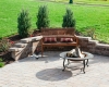 Forever Green Coralville Iowa Fire Pits bench brick plantings