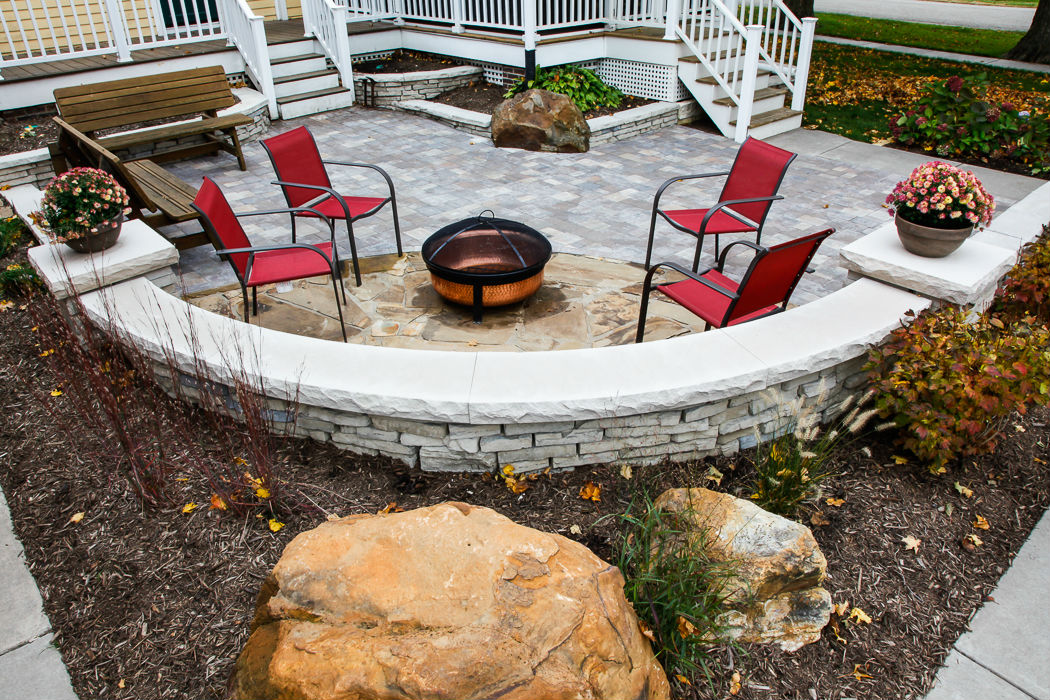 Forever Green Coralville Iowa Fire Pits patio chairs deck