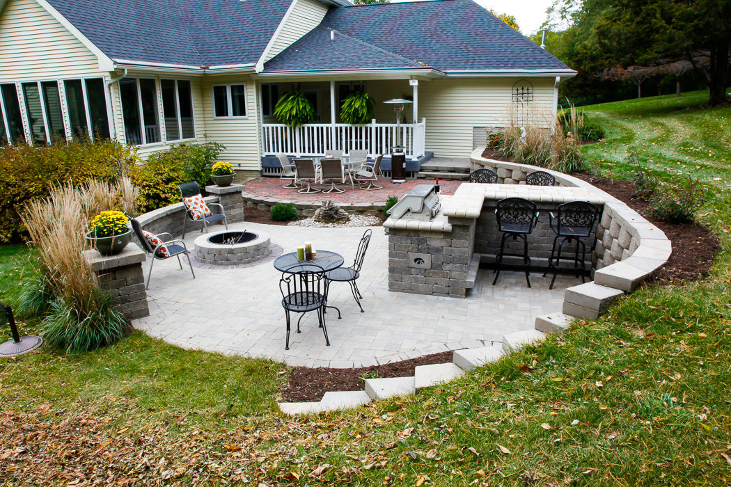 Forever Green Coralville Iowa Fire Pits patio stone