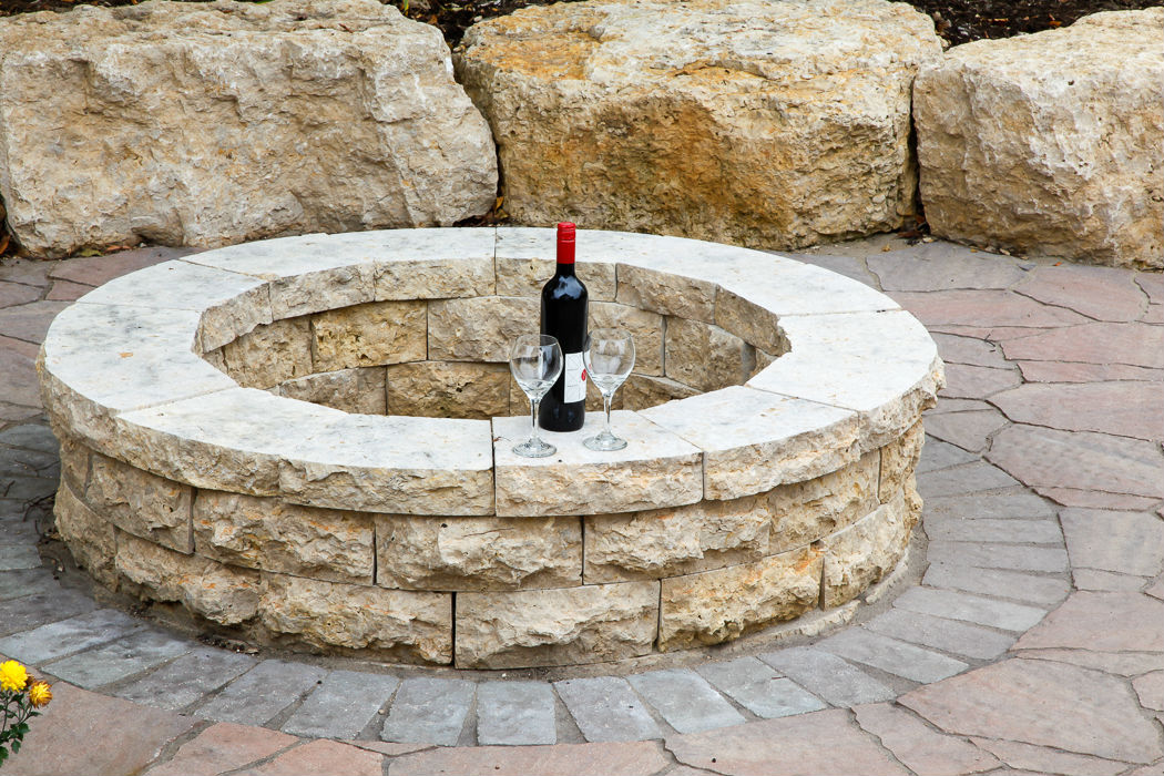 Forever Green Coralville Iowa Fire Pits stone circle wine