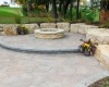 Forever Green Coralville Iowa Fire Pits stone step circle plantings