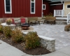 Forever Green Coralville Iowa Landscaping fire pit patio wall